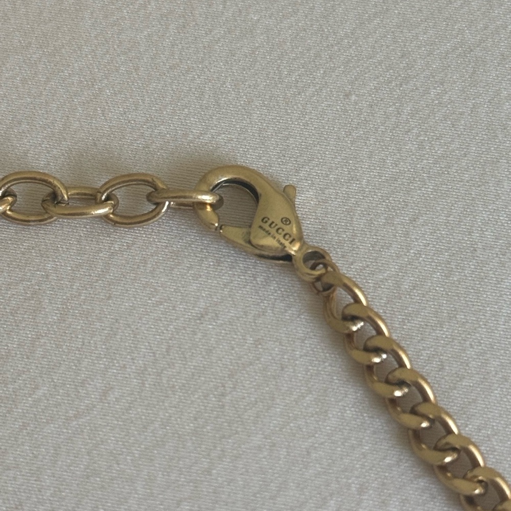 Authentic 18k gold plated Gucci GG necklace - Picture 4 of 4